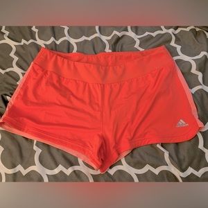 Sz XL Adidas running shorts coral color womens